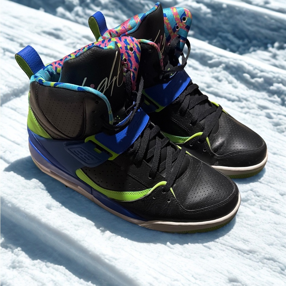 Jordan Flight 45 High  Black and club Pink Sneakers with